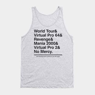 N64 Wrestling Games Helvetica List (Ver. 2) Tank Top